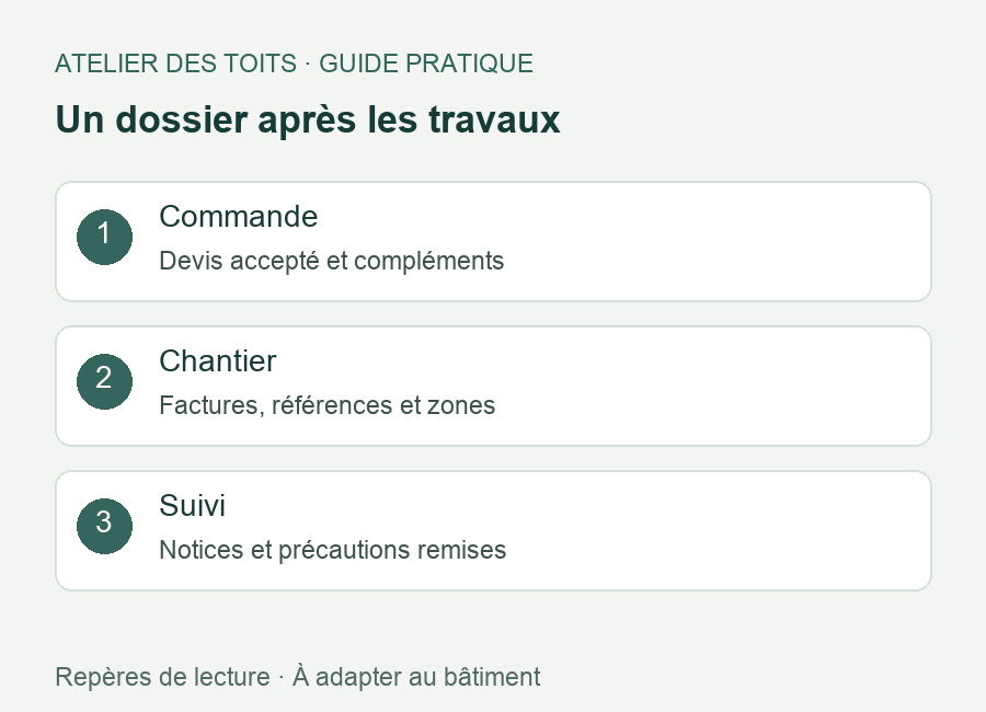 entretien de toiture : Un dossier après les travaux