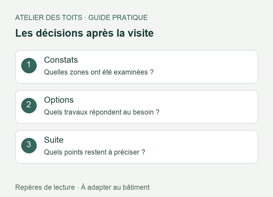 rénover sa toiture : Les décisions après la visite