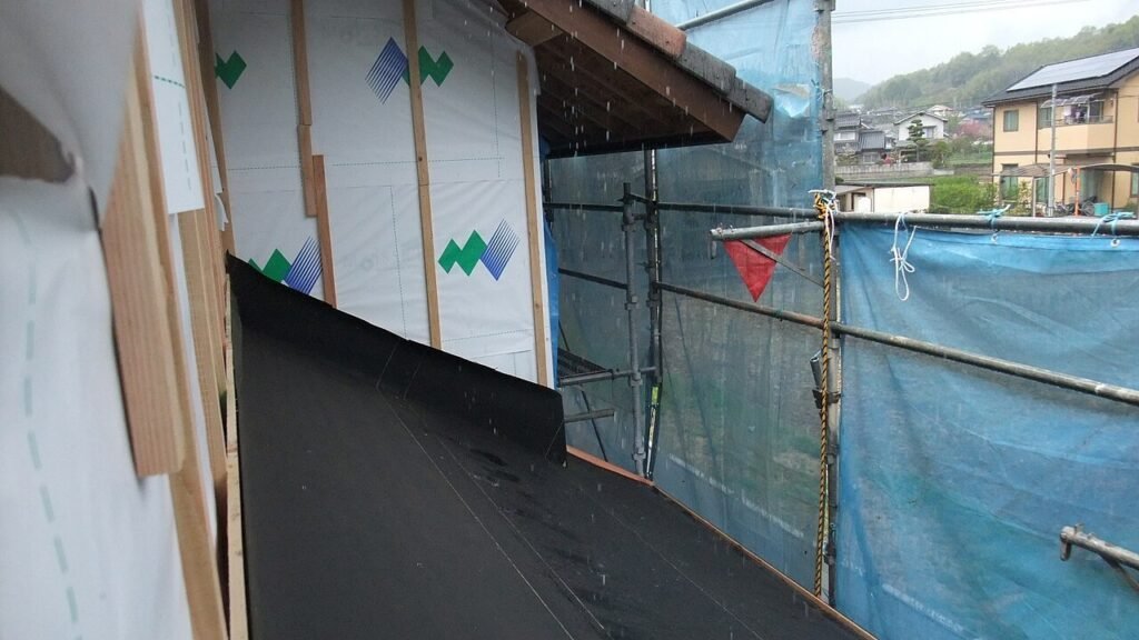 membrane de toiture en chantier — photographie d’illustration